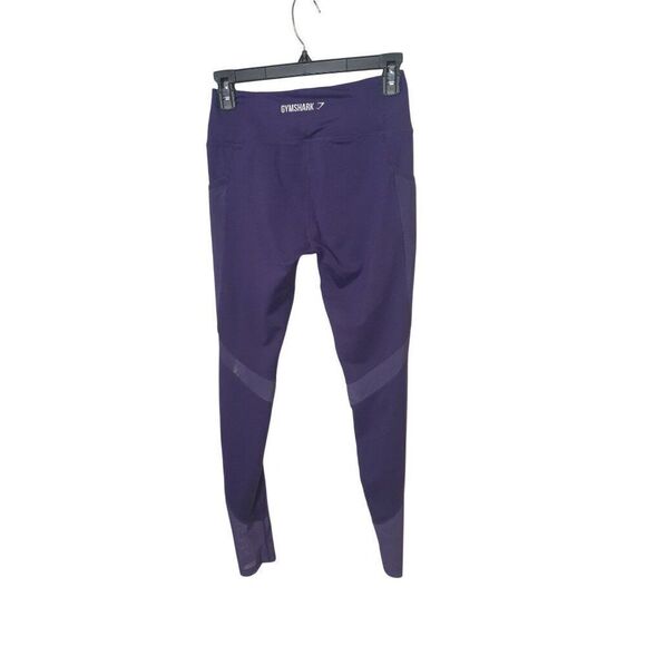 Gymshark Women's Sleek Sculpture Leggings Dry Moisture Medium Purple Pockets - Picture 4 of 7